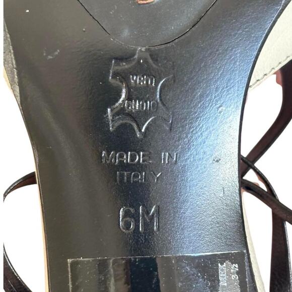 90'S Y2K KENNETH COLE NY LACE UP POINTED TOE PUMPS HEELS SIZE 6 MADE IN ITALY. - Picture 7 of 8